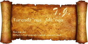 Turcsányi János névjegykártya