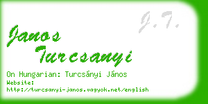 janos turcsanyi business card